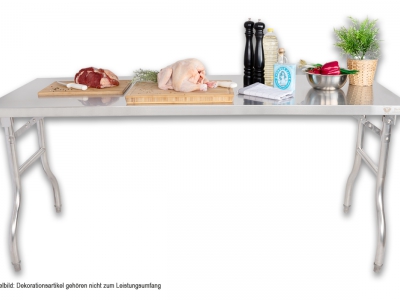 Zložljiva inox miza 180 x 70 cm