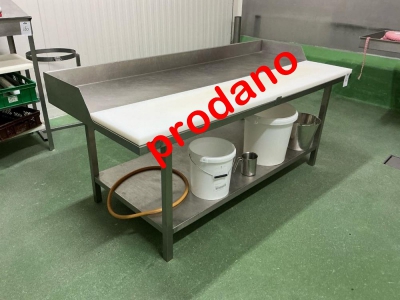 Miza inox s koterm ploščo 200x80 cm / rabljena