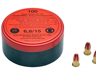 Razpočnik 6.8x15 rdeč (Schermer) 100 kos
